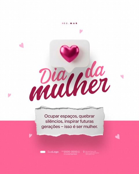 DIA INTERNACIONAL DA MULHER 08 DE MARÇO SOCIAL MEDIA PSD EDITÁVEL 7
