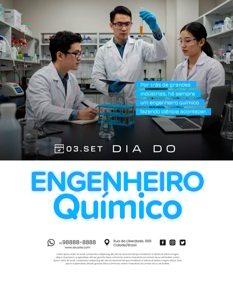 3 DE SETEMBRO DIA DO ENGENHEIRO QUIMICO