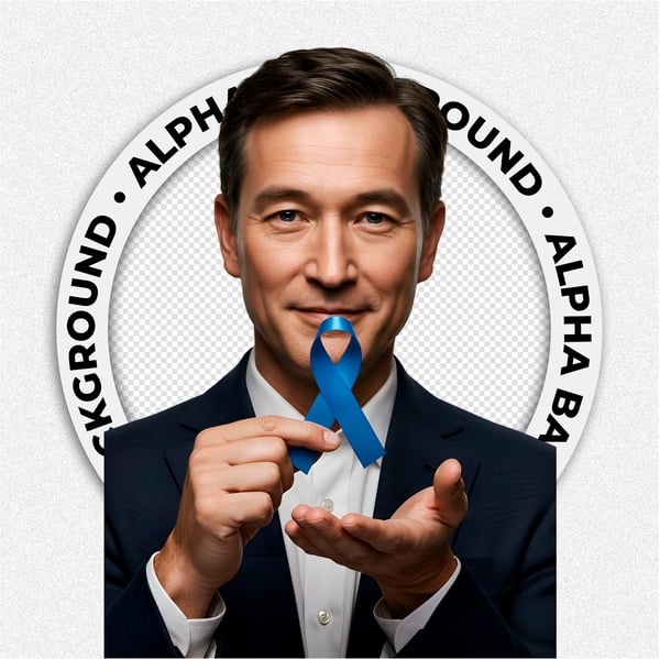 HOMEM CHINÊS COM UMA FITA AZUL DE NOVEMBRO AZUL1