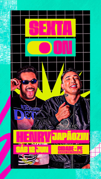 FLYER PARA ARTISTA EVENTO SEXTA ON PARA STORIES PSD EDITÁVEL