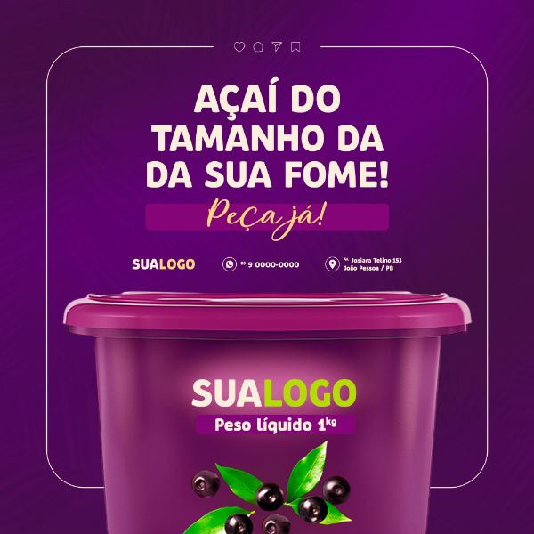 AÇAÍ AÇAITERIA SOCIAL MEDIA POST FEED