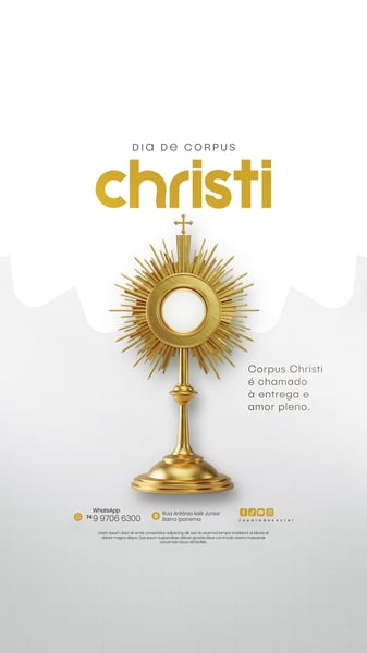 DIA DE CORPUS CHRISTI SOCIAL MEDIA PSD EDITÁVEL