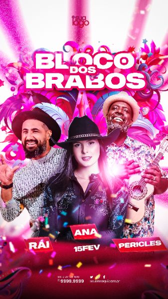 FLYER BLOCO DOS BABOS STORY