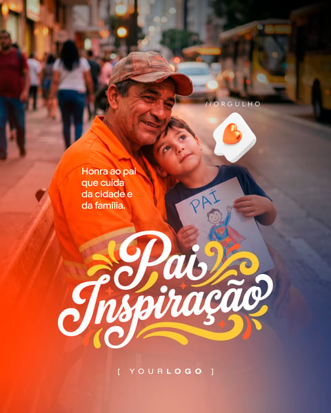 PAI INSPIRAÇÃO DIA DOS PAIS SOCIAL MEDIA PSD EDITÁVEL