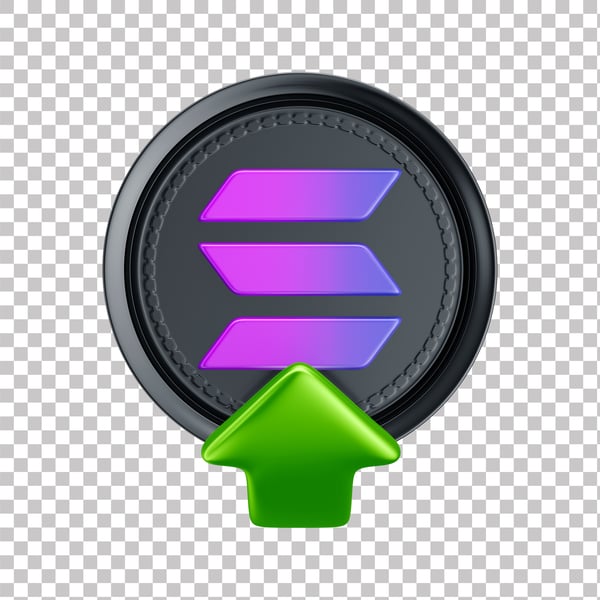 XTH ASSET 3D DE CRIPTOMOEDAS SOLANA SIMBOLIZANDO ALTA COM FUNDO ISOLADO (1)