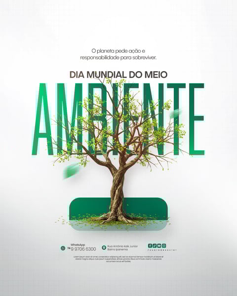 05 DE JUNHO - DIA MUNDIAL DO MEIO AMBIENTE SOCIAL MEDIA PSD EDITÁVEL