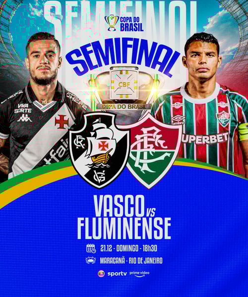 FLYER ESPORTIVO FUTEBOL SEMIFINAL COPA DO BRASIL VASCO vs FLUMINENSE