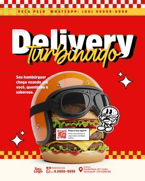 Hamburgueria Social Media PSD Editável