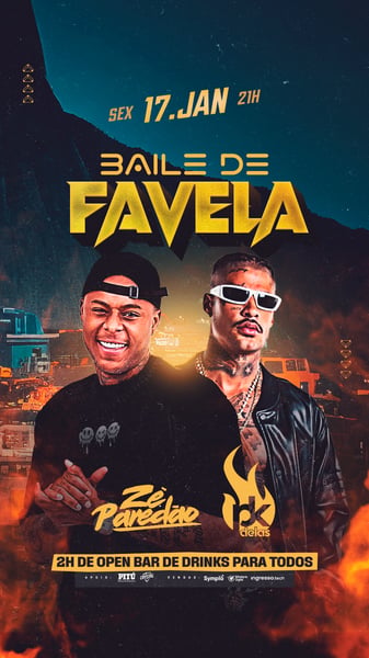 FLYER EVENTO BAILE DE FAVELA STORY PSD EDITÁVEL