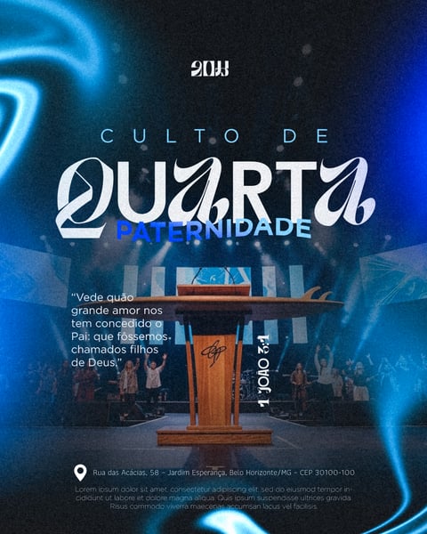 FLYER GOSPEL PARA IGREJA CULTO PSD EDITÁVEL 