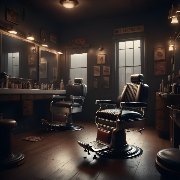 SALÃO DE BARBEARIA - BACKGROUND PARA COMPOSIÇÃO