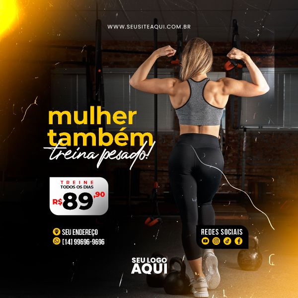 ACADEMIA - CROSS FIT - FITNESS | SOCIAL MEDIA | PSD EDITÁVEL
