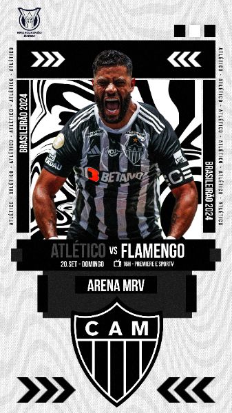 FLYER ESPORTIVO FUTEBOL BRASILEIRÃO 2024 ATLÉTICO MG