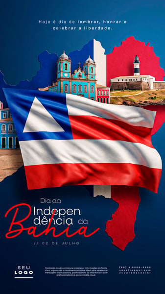 DIA DA INDEPENDÊNCIA DA BAHIA 02 DE JULHO STORY SOCIAL MEDIA PSD EDITÁVEL 2