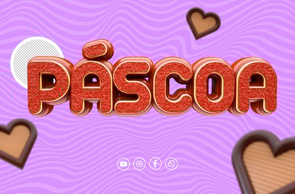 SELO 3D PÁSCOA PARA REDES SOCIAIS
