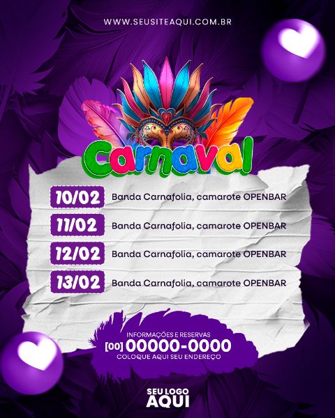 FEED | CARNAVAL | CARNIVAL | FESTA | PSD EDITÁVEL