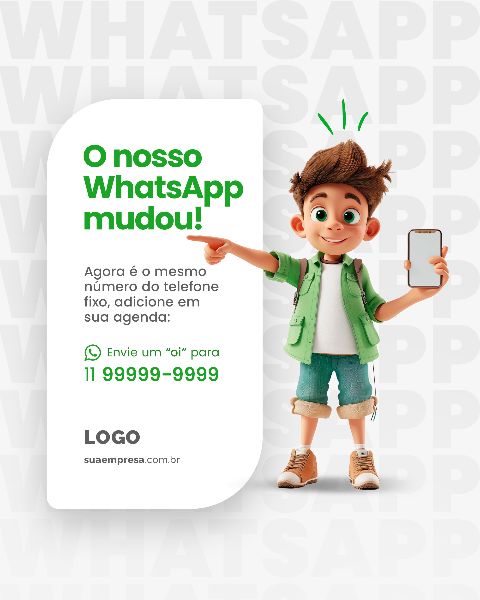 SOCIAL MEDIA ATENÇÃO PARA NOSSO WHATSAPP MUDOU