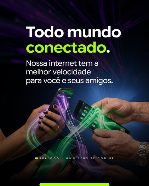 PROVEDOR DE INTERNET TUDO MUNDO CONECTADO FIG EDITÁVEL Figma Social Media Template