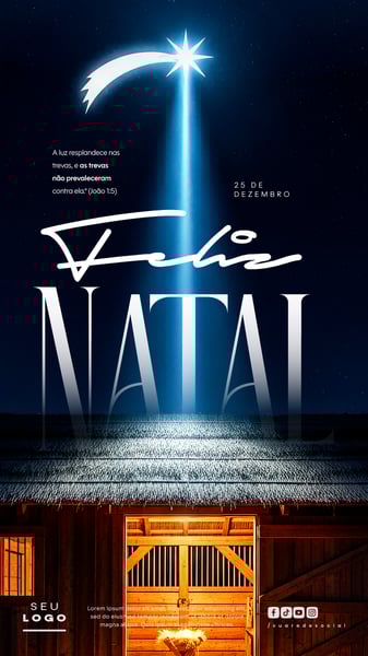 FELIZ NATAL CRISTÃO RELIGIOSO 25 DE DEZEMBRO STORY SOCIAL MEDIA PSD EDITÁVEL 7