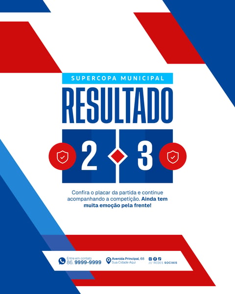 Social Media Confronto de Futebol