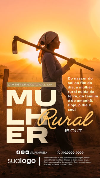 DIA INTERNACIONAL DA MULHER RURAL STORIES PSD EDITÁVEL 05