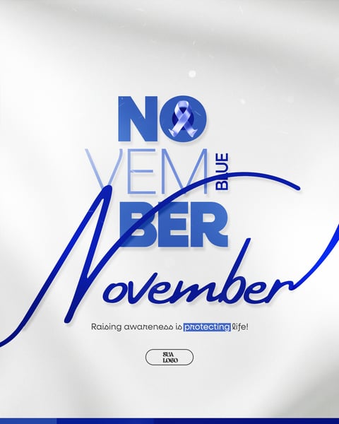 BLUE NOVEMBER PROSTATE CANCER PREVENTION AWARENESS MONTH EDITABLE PSD