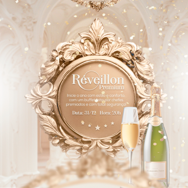 RÉVEILLON PREMIUM ANO NOVO 2024 FLYER DE EVENTO FIM DE ANO SOCIAL MEDIA POST