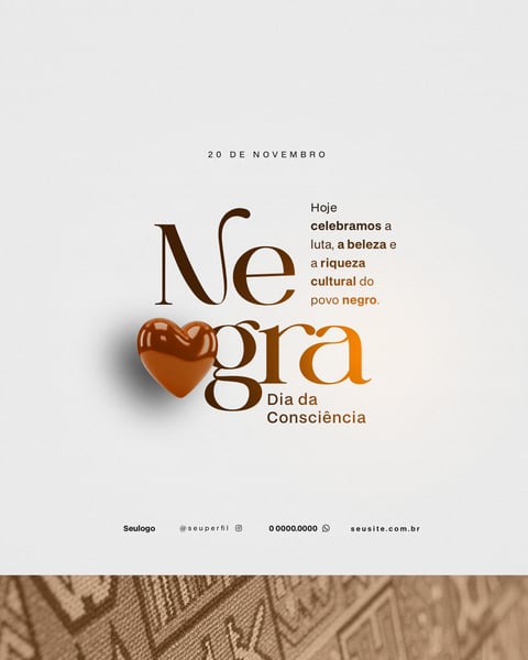 DIA DA CONSCIÊNCIA NEGRA SOCIAL MEDIA FLYER 3