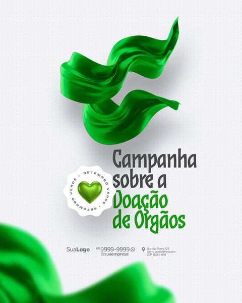 CAMPANHA SOBRE A DOAÇÃO DE ÓRGÃO SOCIAL MEDIA PSD EDITÁVEL 2