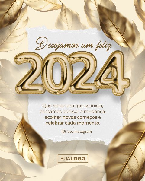 SOCIAL MEDIA - ANO NOVO FELIZ 2024 - NEW YEAR HAPPY 2024 - 22 FEED