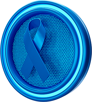 SELO 3D COMBATE AO CÂNCER DE PRÓSTATA NOVEMBRO AZUL VISTA DA DIREITA