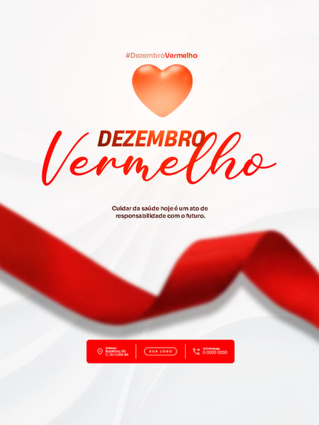 FLYER PARA DEZEMBRO VERMELHO MÊS DA LUTA CONTRA AIDS PSD EDITÁVEL 4