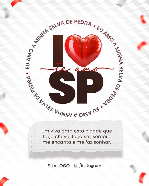 SOCIAL MEDIA ANIVERSÁRIO SÃO PAULO - PARABÉNS SAMPA