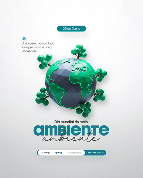 05 DE JUNHO - DIA MUNDIAL DO MEIO AMBIENTE SOCIAL MEDIA PSD EDITÁVEL