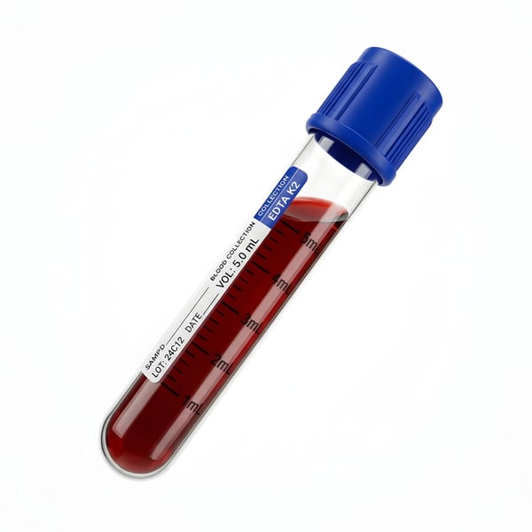 BLOOD SAMPLE TUBE BLUE CAP LABORATORY