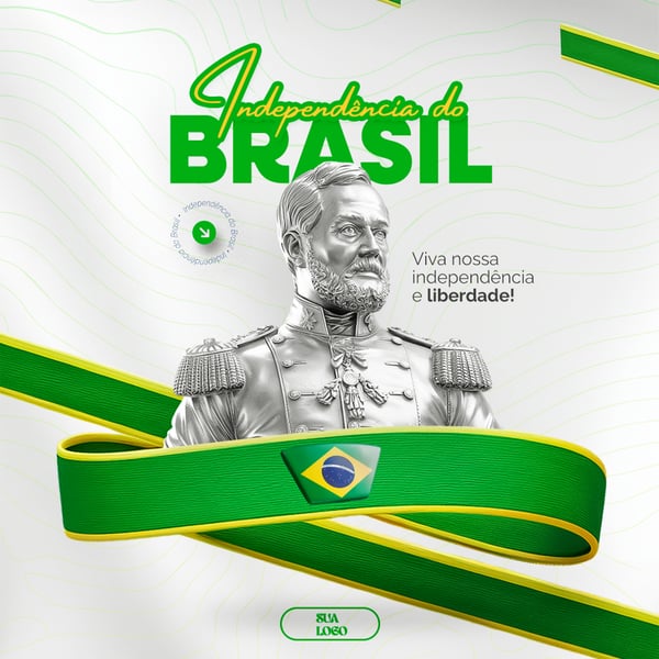 07 DE SETEMBRO DIA DA INDEPENDÊNCIA DO BRASIL SOCIAL MEDIA PSD EDITÁVEL