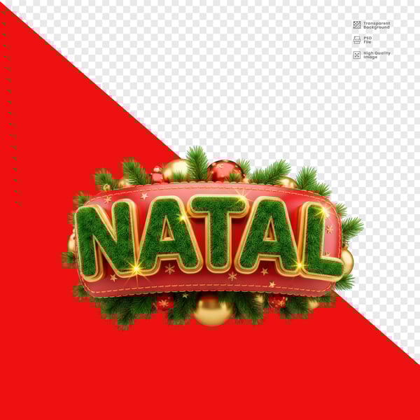 SELO 3D NATAL PSD EDITÁVEL