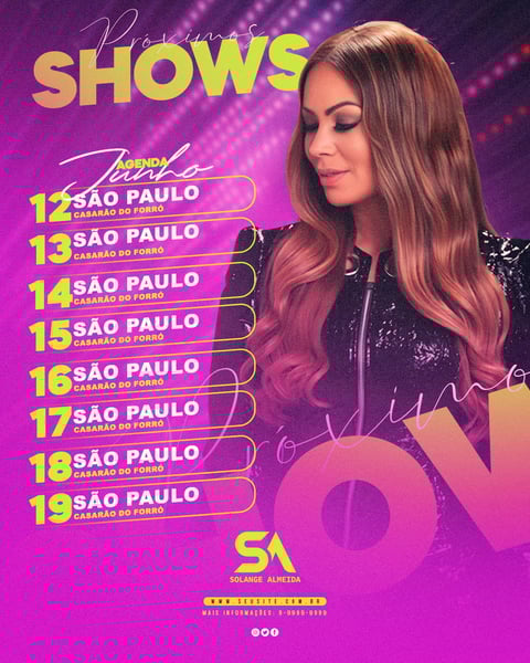 FLYER ARTISTA AGENDA DE SHOWS FEED