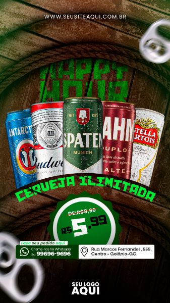 STORY | BAR | BOTECO | CERVEJARIA | DISK DE BEBIDAS | PSD EDITÁVEL