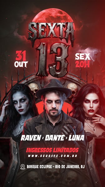 FLYER SEXTA 13 STORY PSD EDITÁVEL