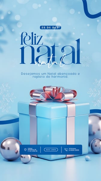 FELIZ NATAL 25 DE DEZEMBRO SOCIAL MEDIA PSD EDITÁVEL 1
