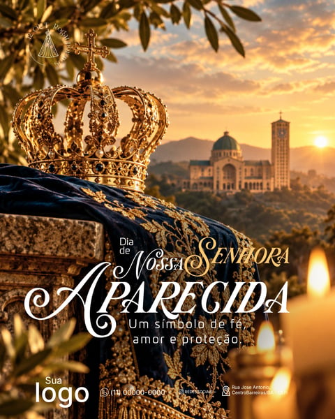 DIA DE NOSSA SENHORA APARECIDA 12 DE OUTUBRO SOCIAL MEDIA PSD EDITÁVEL 10