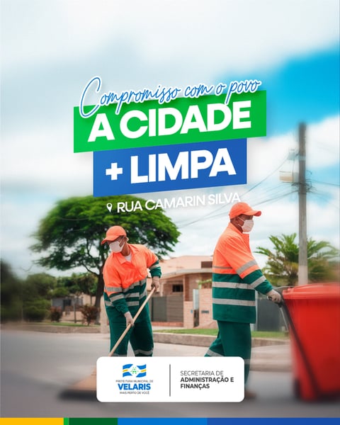 PREFEITURA CIDADE LIMPA AVISO INFORME COMUNICADO SOCIAL MEDIA PSD EDITÁVEL