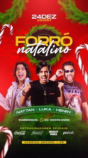 FLYER PARA EVENTO PSD EDITÁVEL NATAL STORIES