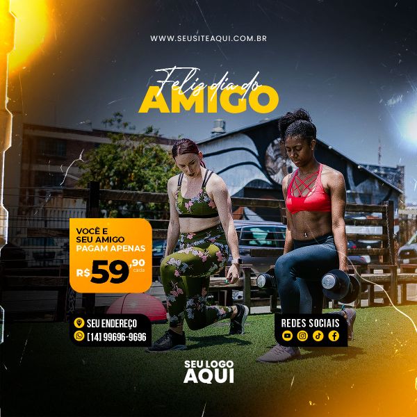ACADEMIA - CROSS FIT - FITNESS | SOCIAL MEDIA | PSD EDITÁVEL