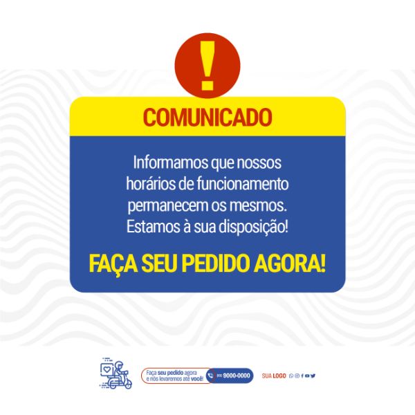 COMUNICADO - FUNCIONAMENTO
