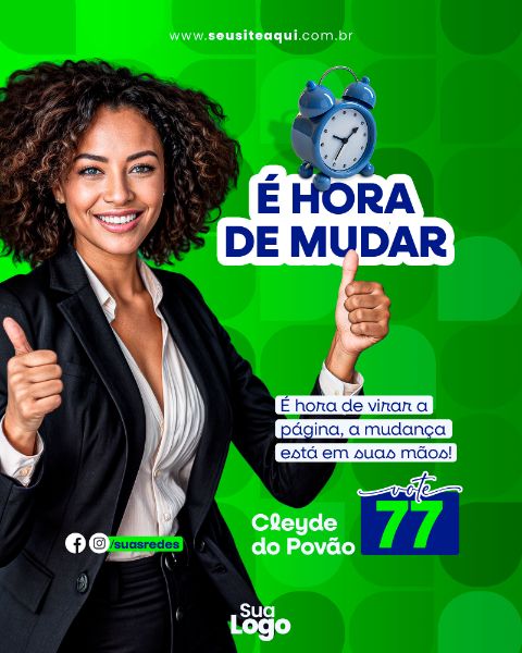 FEED VERTICAL - CAMPANHA POLITICA - SOCIAL MEDIA | PSD EDITÁVEL