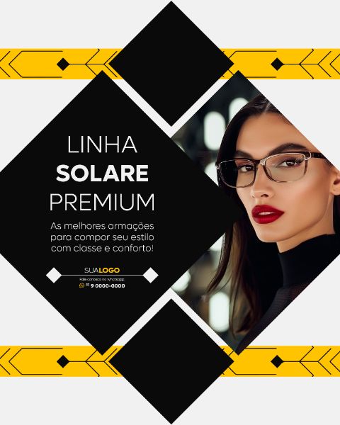 ÓTICA ÓCULOS SOCIAL MEDIA LANÇAMENTO FEED VERTICAL