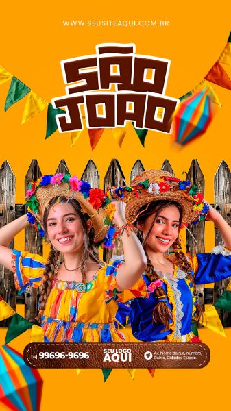 STORY - FESTA JUNINA, SÃO JOÃO - PSD EDITÁVEL