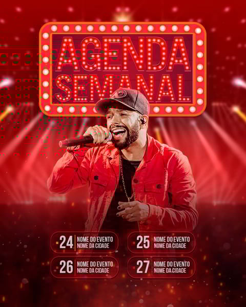 FLYER ARTISTA AGENDA DE SHOWS FEED